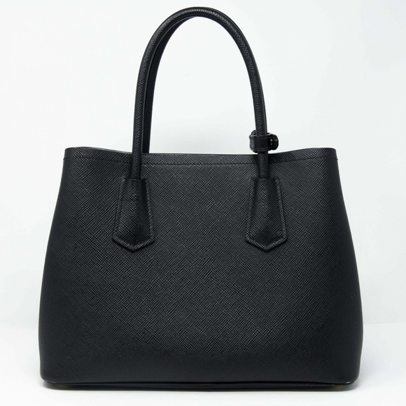 🚫SOLD🚫 PRADA SAFFIANO SMALL DOUBLE CUIR TOTE BAG - Picture 3 of 9